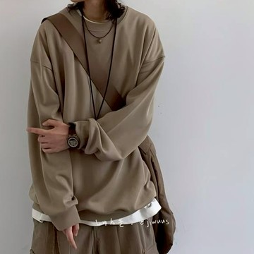 2025新款潮流帥氣百搭衛衣港風寬鬆簡約連帽衛衣開衫男女同款