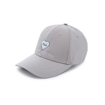 FILA 愛心刺繡標語棒球帽/遮陽帽-煙紫灰 HTZ-5004-PL