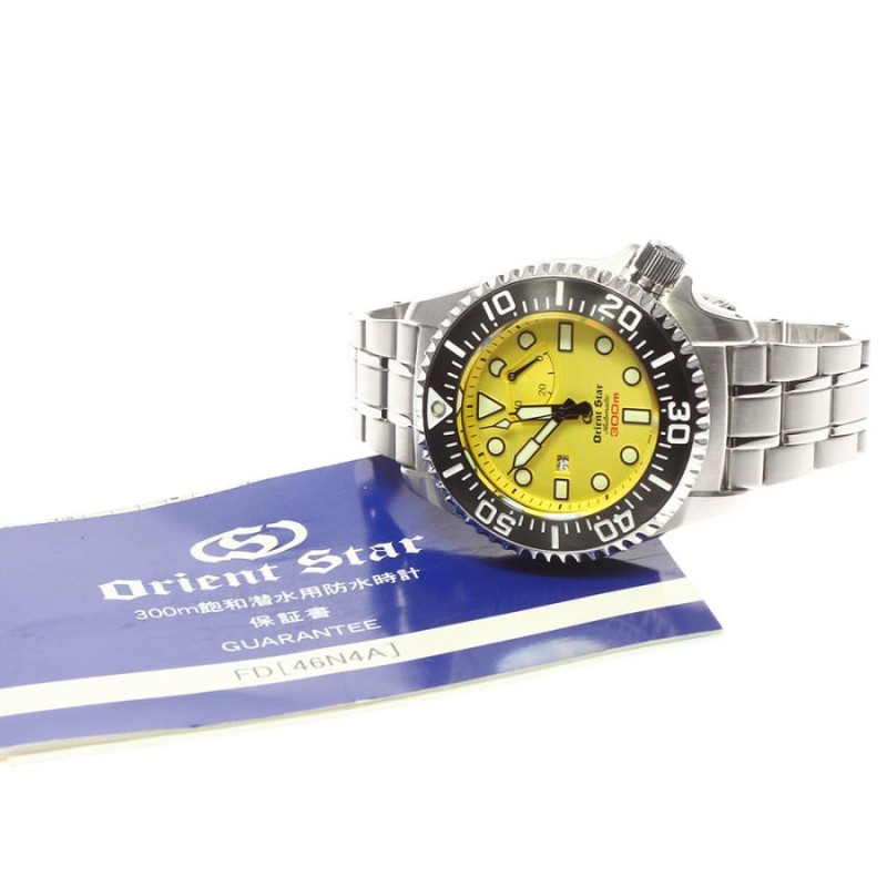 Orient Star 300m WZ0271FD イエロー 飽和潜水 ダイバー オリエント