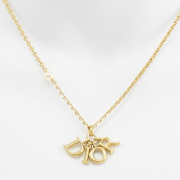 Christian Dior DIO(R)EVOLUTION 字母LOGO珠飾吊墜項鍊.金