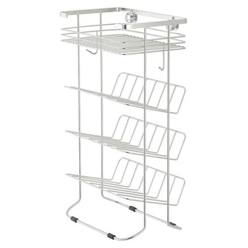 SHCJ 生活采家 304不鏽鋼浴室掛放二用收納架 台灣製造  28.5 x 16.5 x 48cm  銀色  1個