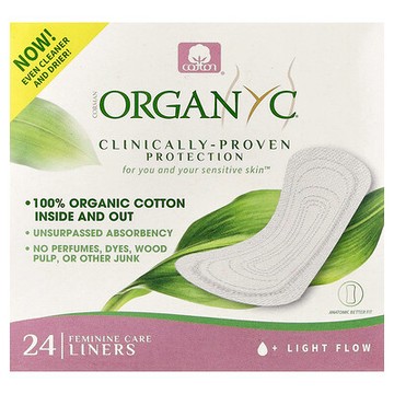 Organyc, 棉護墊，少量，24 片