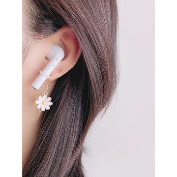 無線藍牙耳機防丟耳環小雛菊花朵夏天耳釘蘋果防掉神器耳鏈耳飾女