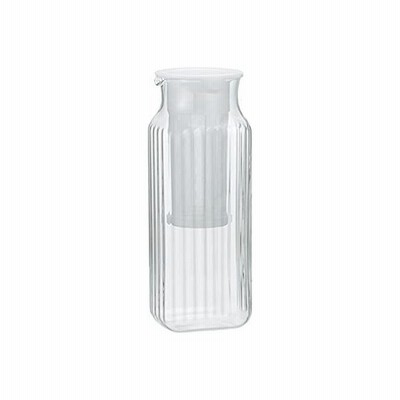 Iwaki イワキ 耐熱ガラス ピッチャー 冷水筒 ホワイト 1l 角型サーバー 茶漉し付き 麦茶 お茶 ポット Kt296kf W 通販 Lineポイント最大get Lineショッピング