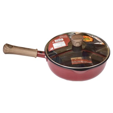 FREIZ 和平 平底鍋 紅色 22cm 附鍋蓋  1組