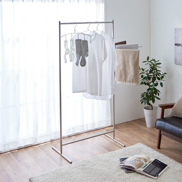 PORISH 室內用極簡輕量掛衣架(附毛巾掛架)-DIY 單一規格