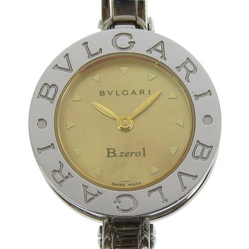 【日本直送】寶格麗 BVLGARI Bzero1 手錶 經典 B.zero1 BZ22S 不鏽鋼 石英 指針式顯示 棕色貝殼紋錶盤 女仕款【二手】