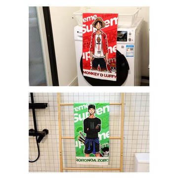 海賊王卡通毛巾路飛卓洛弗蘭奇洗臉運動毛巾家用浴巾情侶男友禮物