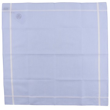 【日本直送】愛馬仕 HERMES 緹花H 手帕 二件組 棉 灰色/淺藍色 男士【未使用品】