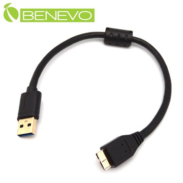 BENEVO 30cm USB3.0 A公(M)對Micro B公(M)高隔離連接線