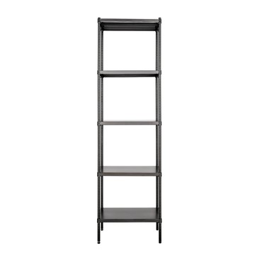 【dayneeds】極致工藝 60X45X210cm 五層鐵板架/二色可選黑色