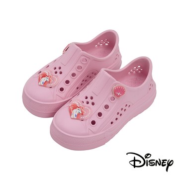 【迪士尼童鞋】立體飾釦造型防水洞洞鞋-粉(美人魚)