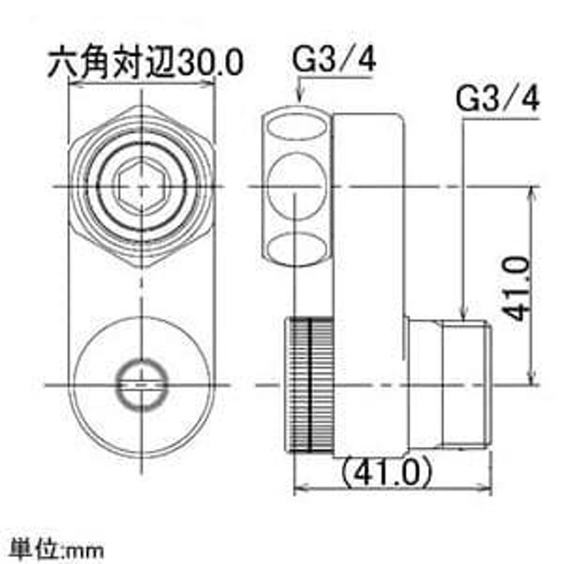 カクダイ 後付式クランク シングルレバー・2ハンドル混合栓用 逆流防止