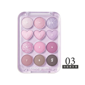 colorgram可麗格朗 彩色計算機12色眼彩盤-03粉嫩薰衣草