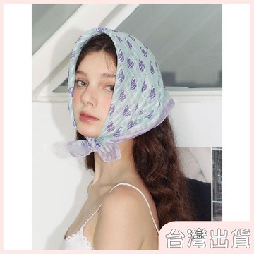 ✨臺灣出貨✨【飾飾如意】愛心方巾多功能髮帶頭巾春夏清新綁髮絲巾女新款網紅高級拍照