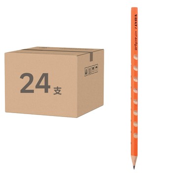 LYRA Groove 三角洞洞鉛筆 細 HB  南瓜橘  24支