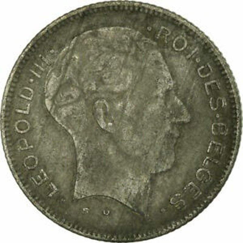 アンティークコイン Coin, Belgium, Francs, Frank, 1943, VF , Zinc