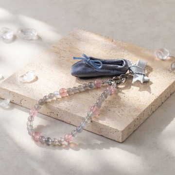 (台灣設計製作)璞心堂-星語柔光  天然水晶手機鍊 × 包包吊飾 × 幸運手串