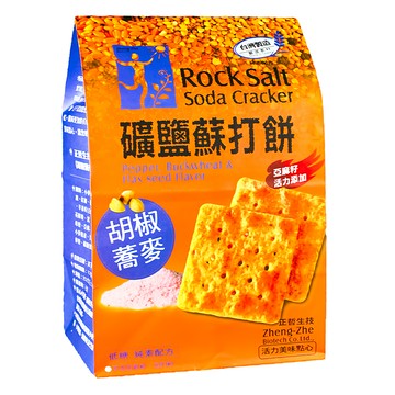 正哲生技 礦鹽蘇打餅  胡椒蕎麥口味  亞麻籽活力添加  380g  1包