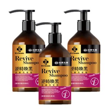 台塑生醫 逆時喚黑頂級洗髮精 500g 三入組 公司貨