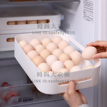 雞蛋盒冰箱收納餃子盒廚房食品家用保鮮儲物托盤蛋架托裝雞蛋神器【時尚大衣櫥】