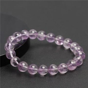 【Paiya 派亞】7-10MM紫水晶兔毛手鏈薰衣草紫兔毛晶半盆聚寶盆手串單圈