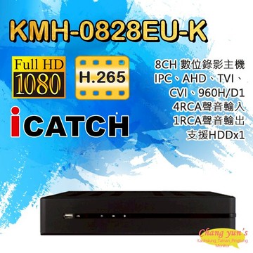 昌運監視器 KMH-0828EU-K 8路錄影主機 H.265 TVI/AHD/CVI/IPC DVR