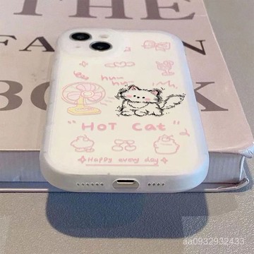 i17保護套】新款吹風小貓適用蘋果16PROMAX手機殻iPhone15可愛14軟殻13防摔12/11/xr