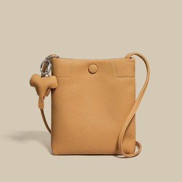 時尚軟皮女士單肩包小包包卡通小象真皮斜跨包豎款簡約休閑托特包