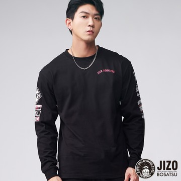 【㊙結帳2件再88折】雙袖標章LOGO長TEE(黑) - BLUE WAY 地藏小王