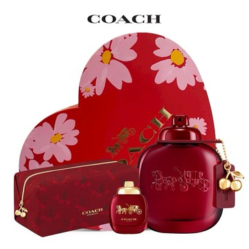 限定禮盒包裝❤️領券再折$300【COACH】時尚櫻桃香精90ml(贈COACH盥洗包+隨機小香乙瓶.附提袋)快速出貨