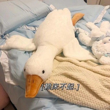 回購率90%📈大白鵝毛絨娃娃公仔可愛趴趴鵝鴨子抱枕玩偶女生睡覺生日禮物OGDN