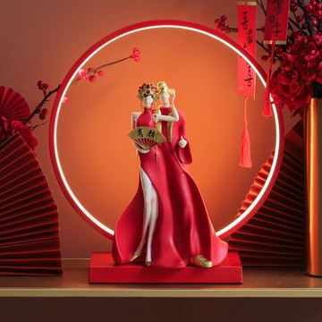 新中式小夜燈結婚擺件輕奢實用創意訂新婚禮物送新人閨蜜朋友禮品