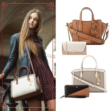 【NINE WEST】買包包送長夾。新春超值1+1優惠組 ★ 精選多款女包 (任選) 水餃包 側背包 斜背包
