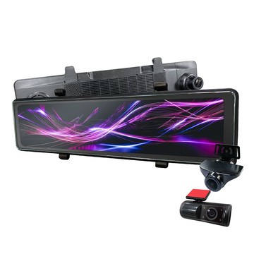 任e行 NX3 2K 12吋 GPS 三鏡頭 行車記錄器 電子後視鏡 (前後+車內三錄影) 15米後鏡頭線