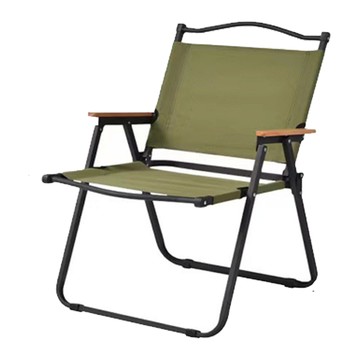 House+ 克米特折疊椅 標準款 承重120KG以內 鋼管支架 牛津布  黑管 + 綠布  1個