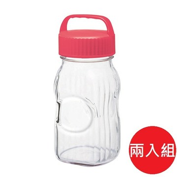 其他料理用品 日本【東洋佐佐木】玻璃醃製甁 桃紅色 1500ml 兩入組