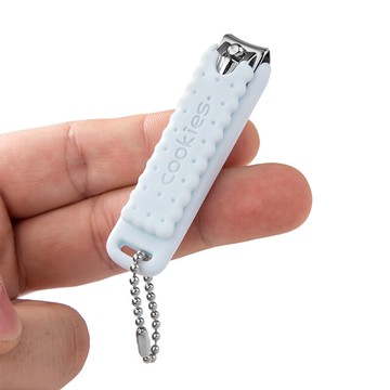 可愛餅干指甲刀鑰匙扣掛件網紅情侶指甲鉗指甲鉗簡約男女鎖匙圈環