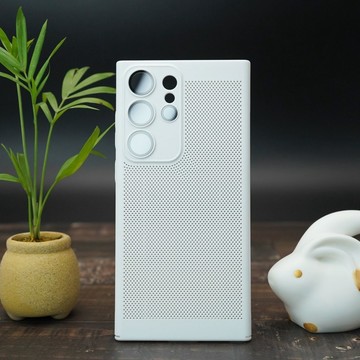 網格散熱款 蜂窩散熱 自帶鏡頭膜 磨砂保護殼 適用三星Galaxy S24 Ultra S23+ S22 S24plus