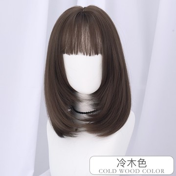 長假髮整頂假髮-法式瀏海及肩鎖骨髮女假髮4色73vs39【獨家進口】【米蘭精品】