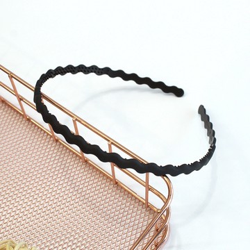 Bijoux C. CP6L霧面波浪髮箍黑色（6mm）