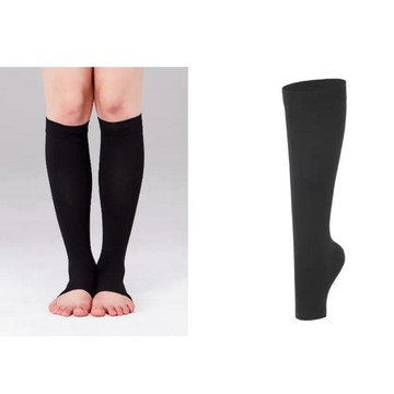 韓國 LOVLOY - (升級版)彈力加壓瘦腿/美腿襪套-腳踝款-黑