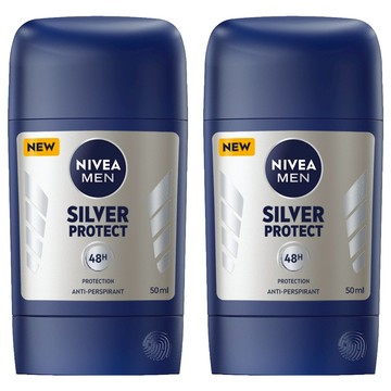 NIVEA 妮維雅 男士止汗爽身乳膏 極限動力 銀離子 制臭 48h 長效乾爽  50ml  2瓶