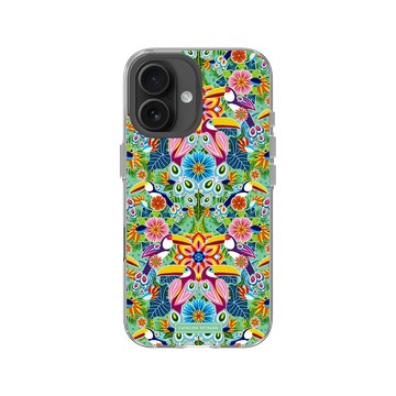 iPhone 16 Clear Case（相機按鈕） 透明 - Catalina Estrada - Toucan Jungle
