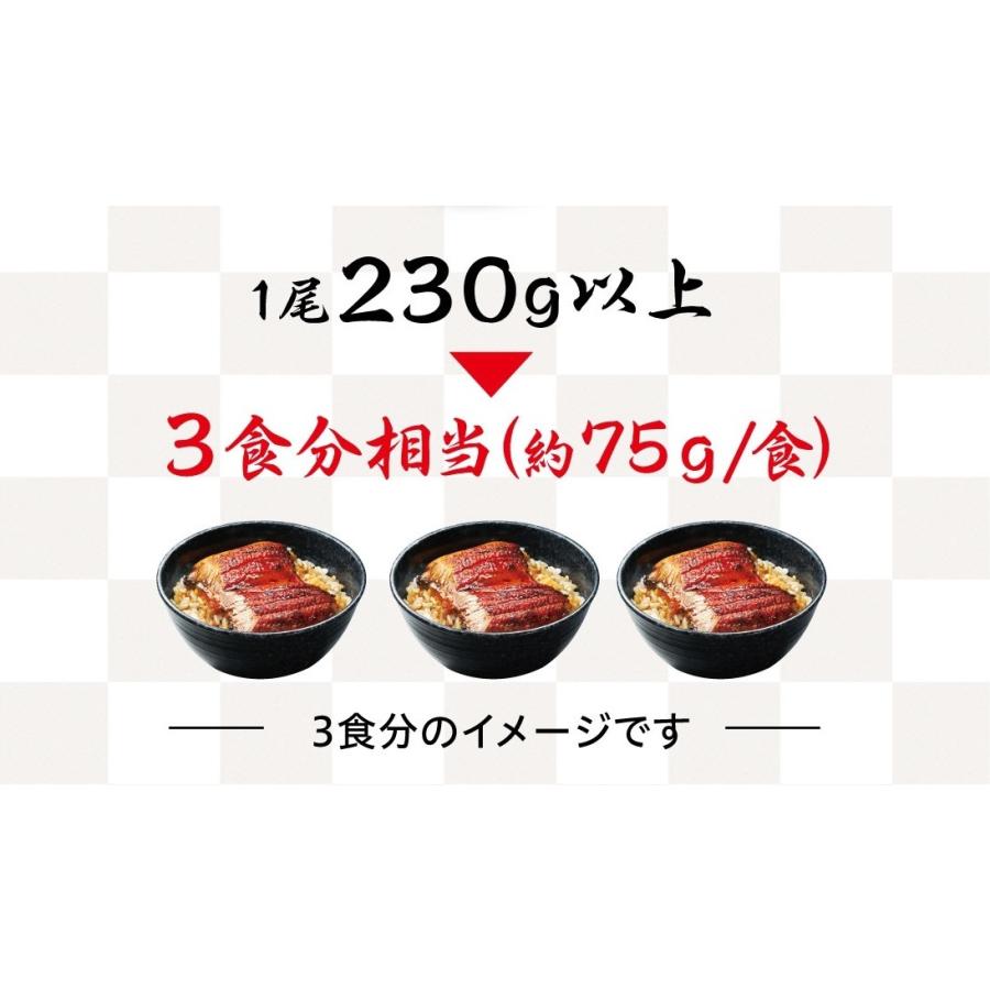 うなぎ長焼 1尾 簡易包装 230g以上 尾 無添加だれ・山椒付き 送料無料 くら寿司 ご自宅用