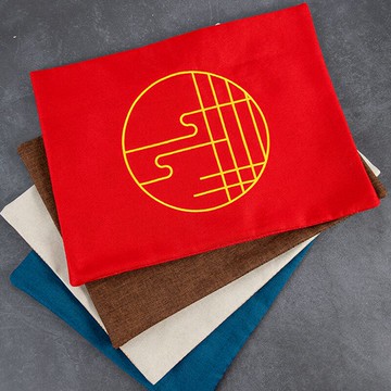 防滑餐墊 中式茶墊布 棉麻餐巾 禪意加厚 繡花