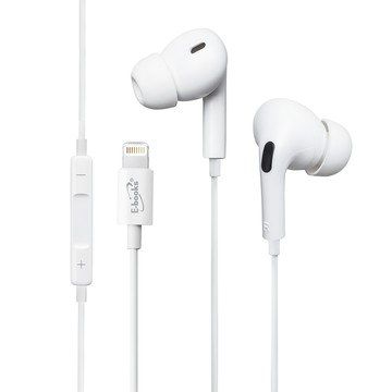 E-books SS42 Lightning入耳式線控耳機 內建麥克風 免持接聽  E-EPA247  白色