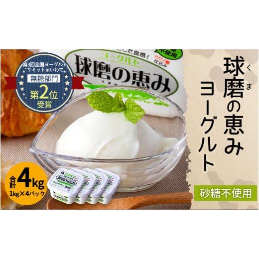 ふるさと納税 熊本県 水上村 球磨の恵み ヨーグルト (砂糖不使用) 1kg×4パック 計4kg