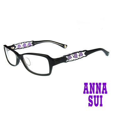 Anna Sui 安娜蘇 紫色祕密薔薇花園造型眼鏡(黑色) AS519-1001