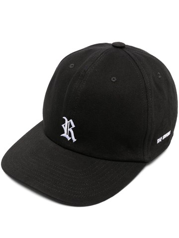 Raf Simons - embroidered-logo baseball cap - unisex - Cotton - One Size - Black